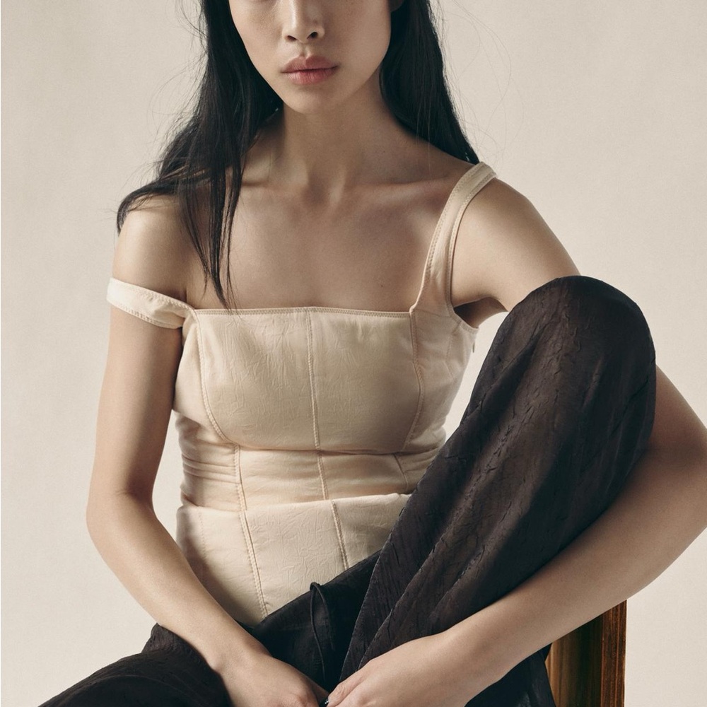 ZARA PADDED BUSTIER TOP.  Size S.  New with tag.